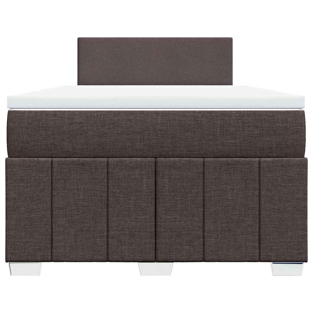 vidaXL Boxspring met matras stof donkerbruin 120x190 cm bruin, foto 4