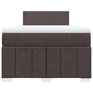 Box spring postel s matrací tmavě hnědá 120x190 cm textil - obrázek 4