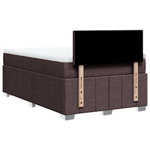 Box spring postel s matrací tmavě hnědá 120x190 cm textil - obrázek 6