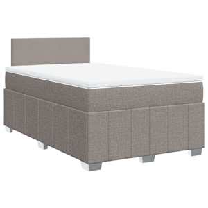 Box spring postel s matrací taupe 120x190 cm textil - obrázek 2