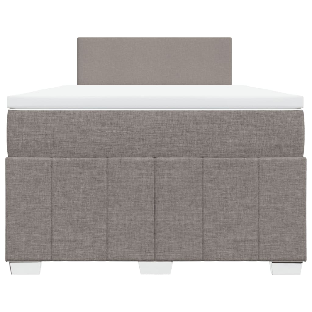 vidaXL Boxspring met matras stof taupe 120x190 cm, foto 4