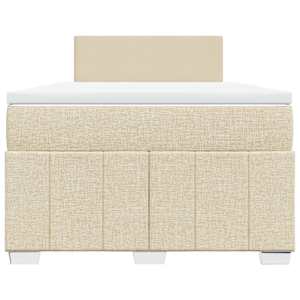 Box spring postel s matrací krémová 120x190 cm textil - obrázek 4