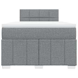 Box spring postel s matrací světle šedá 120x190 cm textil - obrázek 4
