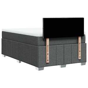 Box spring postel s matrací tmavě šedá 120x190 cm textil - obrázek 6