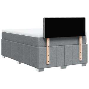 Box spring postel s matrací světle šedá 120x190 cm textil - obrázek 6