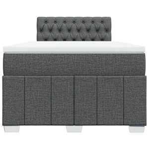 Box spring postel s matrací tmavě šedá 120x190 cm textil - obrázek 4