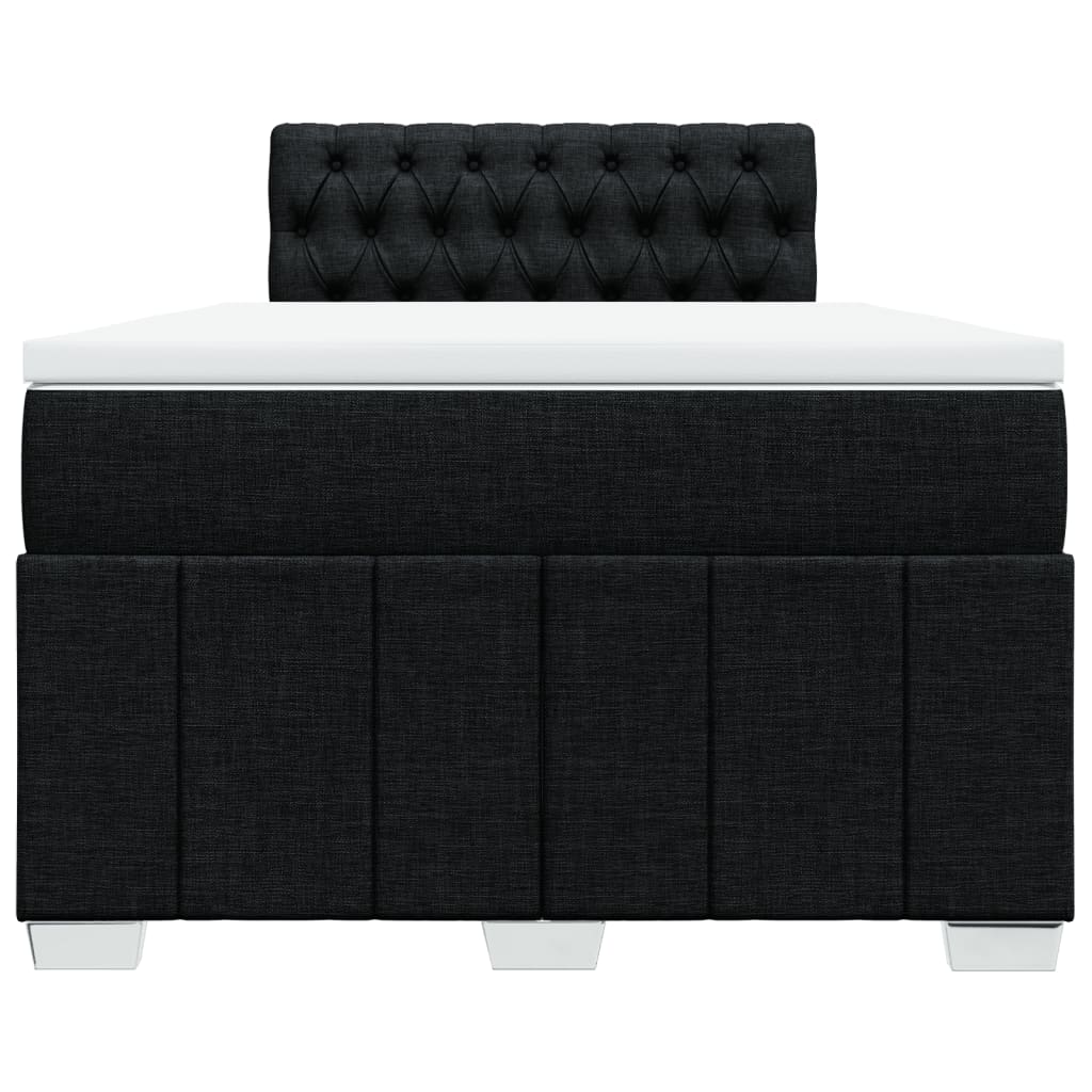 vidaXL Boxspring met matras stof zwart 120x190 cm, foto 4