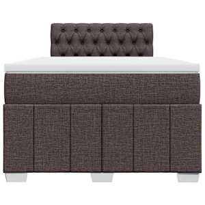 Box spring postel s matrací tmavě hnědá 120x190 cm textil - obrázek 4