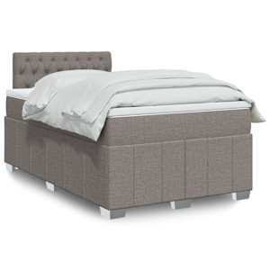 Box spring postel s matrací taupe 120x190 cm textil - obrázek 1