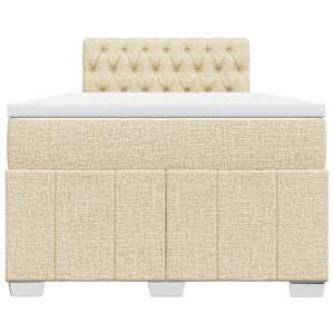 Box spring postel s matrací krémová 120x190 cm textil - obrázek 4