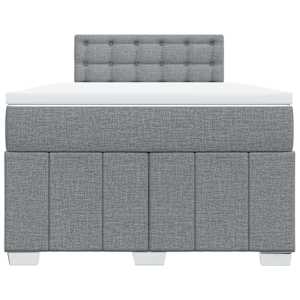 Box spring postel s matrací světle šedá 120x190 cm textil - obrázek 4
