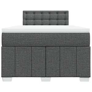 Box spring postel s matrací tmavě šedá 120x190 cm textil - obrázek 4