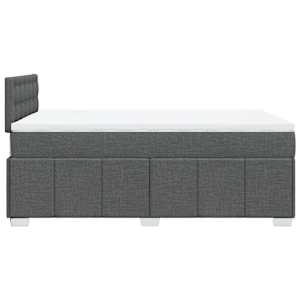 Box spring postel s matrací tmavě šedá 120x190 cm textil - obrázek 5
