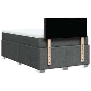Box spring postel s matrací tmavě šedá 120x190 cm textil - obrázek 6