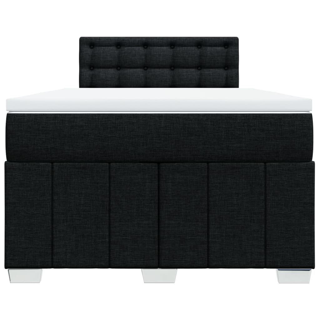 vidaXL Boxspring met matras stof zwart 120x190 cm, foto 4