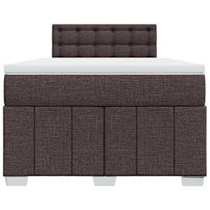 Box spring postel s matrací tmavě hnědá 120x190 cm textil - obrázek 4