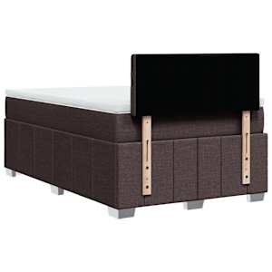 Box spring postel s matrací tmavě hnědá 120x190 cm textil - obrázek 6