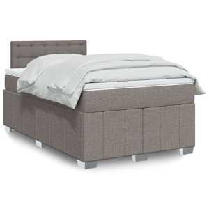 Box spring postel s matrací taupe 120x190 cm textil - obrázek 1