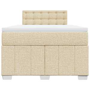 Box spring postel s matrací krémová 120x190 cm textil - obrázek 4