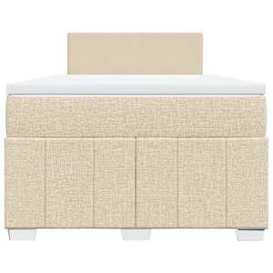 Box spring postel s matrací krémová 120x200 cm textil - obrázek 4
