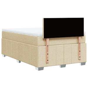 Box spring postel s matrací krémová 120x200 cm textil - obrázek 6