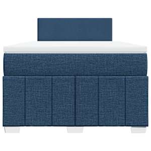 Box spring postel s matrací modrá 120x200 cm textil - obrázek 4