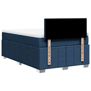 Box spring postel s matrací modrá 120x200 cm textil - obrázek 6