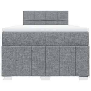 Box spring postel s matrací světle šedá 120 x 200 cm textil - obrázek 4