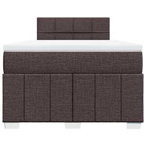 Box spring postel s matrací tmavě hnědá 120x200 cm textil - obrázek 4