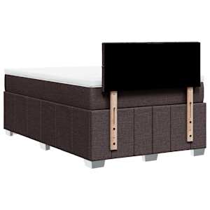 Box spring postel s matrací tmavě hnědá 120x200 cm textil - obrázek 6