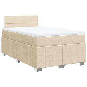 Box spring postel s matrací krémová 120x200 cm textil - obrázek 2