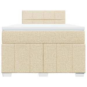 Box spring postel s matrací krémová 120x200 cm textil - obrázek 4