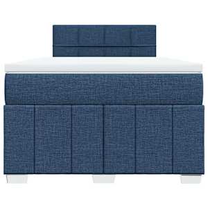 Box spring postel s matrací modrá 120x200 cm textil - obrázek 4