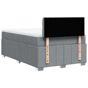 Box spring postel s matrací světle šedá 120 x 200 cm textil - obrázek 6