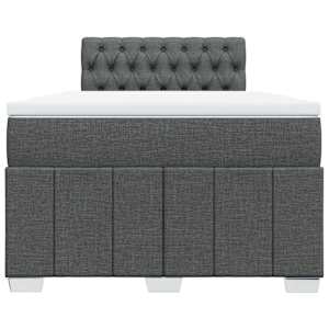 Box spring postel s matrací tmavě šedá 120x200 cm textil - obrázek 4