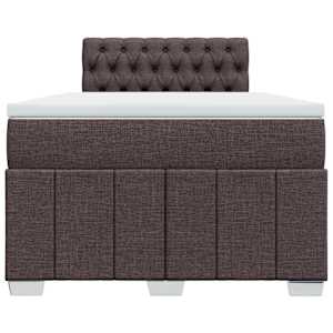 Box spring postel s matrací tmavě hnědá 120x200 cm textil - obrázek 4