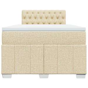 Box spring postel s matrací krémová 120x200 cm textil - obrázek 4