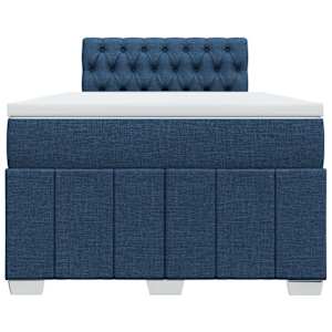Box spring postel s matrací modrá 120x200 cm textil - obrázek 4