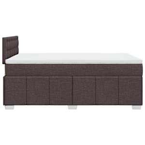 Box spring postel s matrací tmavě hnědá 120x200 cm textil - obrázek 5