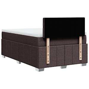 Box spring postel s matrací tmavě hnědá 120x200 cm textil - obrázek 6