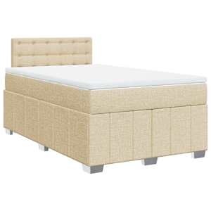Box spring postel s matrací krémová 120x200 cm textil - obrázek 2
