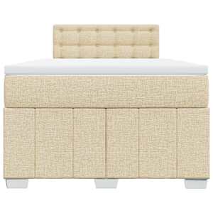 Box spring postel s matrací krémová 120x200 cm textil - obrázek 4