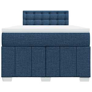 Box spring postel s matrací modrá 120x200 cm textil - obrázek 4