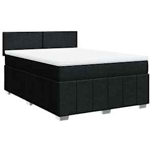 Box spring postel s matrací černá 140 x 190 cm textil - obrázek 2