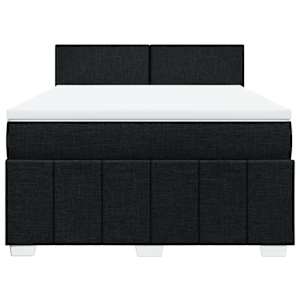 Box spring postel s matrací černá 140 x 190 cm textil - obrázek 4