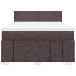 Box spring postel s matrací tmavě hnědá 140x190 cm textil - obrázek 4