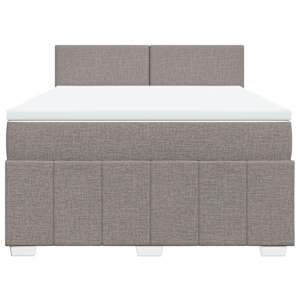 Box spring postel s matrací taupe 140x190 cm textil - obrázek 4