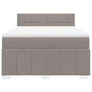 Box spring postel s matrací taupe 140x190 cm textil - obrázek 4