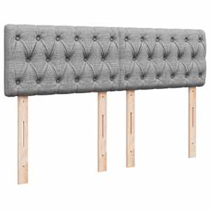 Box spring postel s matrací světle šedá 140 x 190 cm textil - obrázek 7