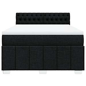Box spring postel s matrací černá 140 x 190 cm textil - obrázek 4